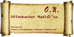 Offenbacher Madléna névjegykártya